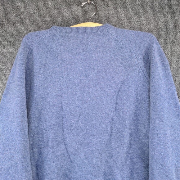James Meade Limited Men's Pullover Knit Sweater Blue Medium Crew Neck Wool - Picture 6 of 12